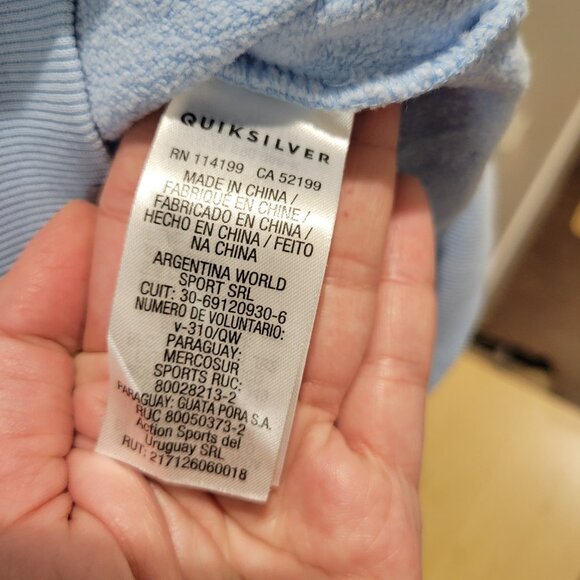 Light-blue Half-zip Boxy Pull-over Sweatshirt by Quiksilver - Picture 5 of 5